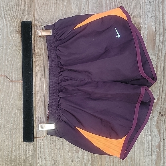 Nike Pants - Nike Running Shorts Maroon with Orange Trim Size Small